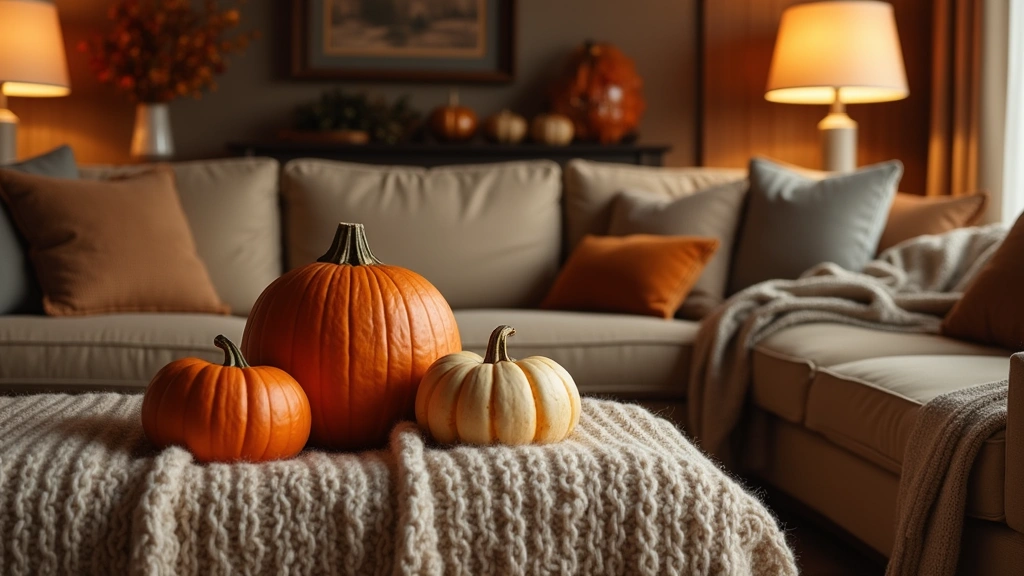30 Budget-Friendly Fall Living Room Decor 2025: Knit Throws, Pumpkins with Mood Lighting - Home by Maria Faller