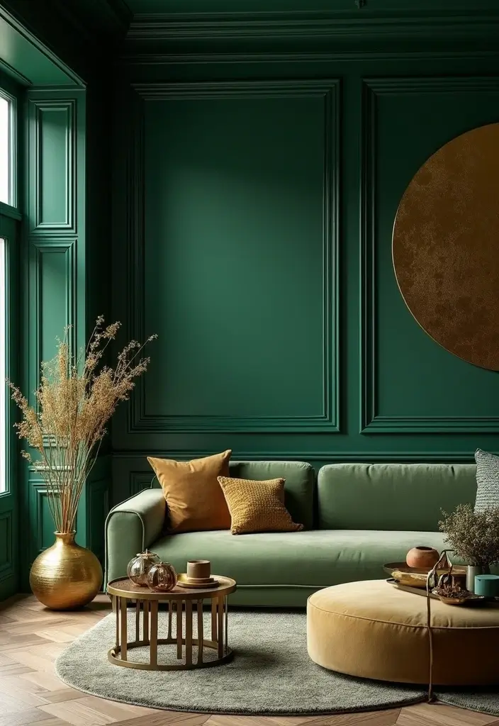 25 Luxurious Bold Color Palettes Featuring Jewel Tones & Deep Hues | Opulent Look! 💎 - 1. Enchanted Emerald and Gold