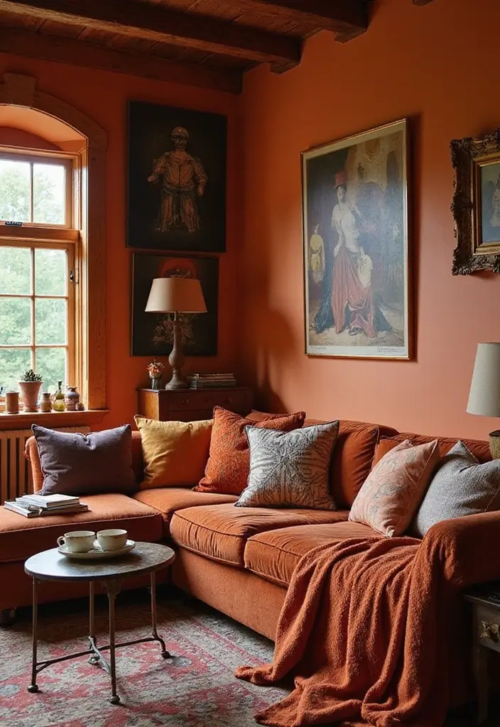 25 Luxurious Bold Color Palettes Featuring Jewel Tones & Deep Hues | Opulent Look! 💎 - 8. Sunset Orange and Deep Plum