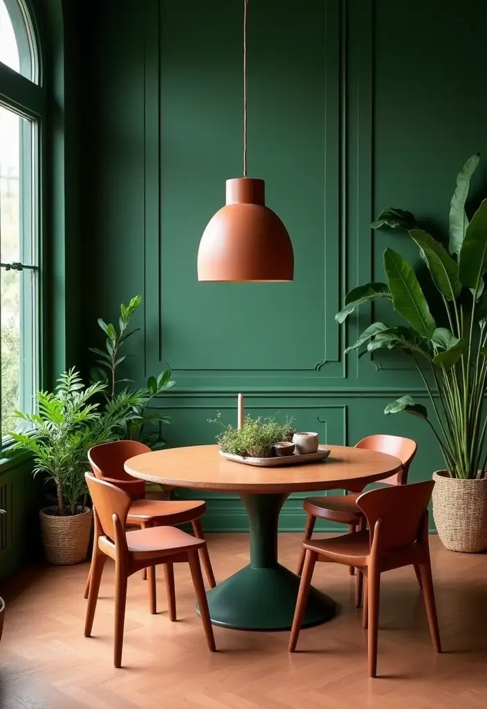 25 Luxurious Bold Color Palettes Featuring Jewel Tones & Deep Hues | Opulent Look! 💎 - 9. Forest Green and Terracotta
