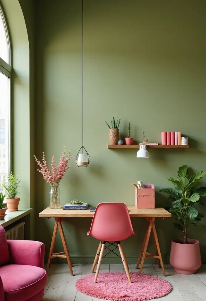 29 Balanced Olive Green Contrast Color Combinations For Harmonious High-Impact - Olive Green and Raspberry Pink